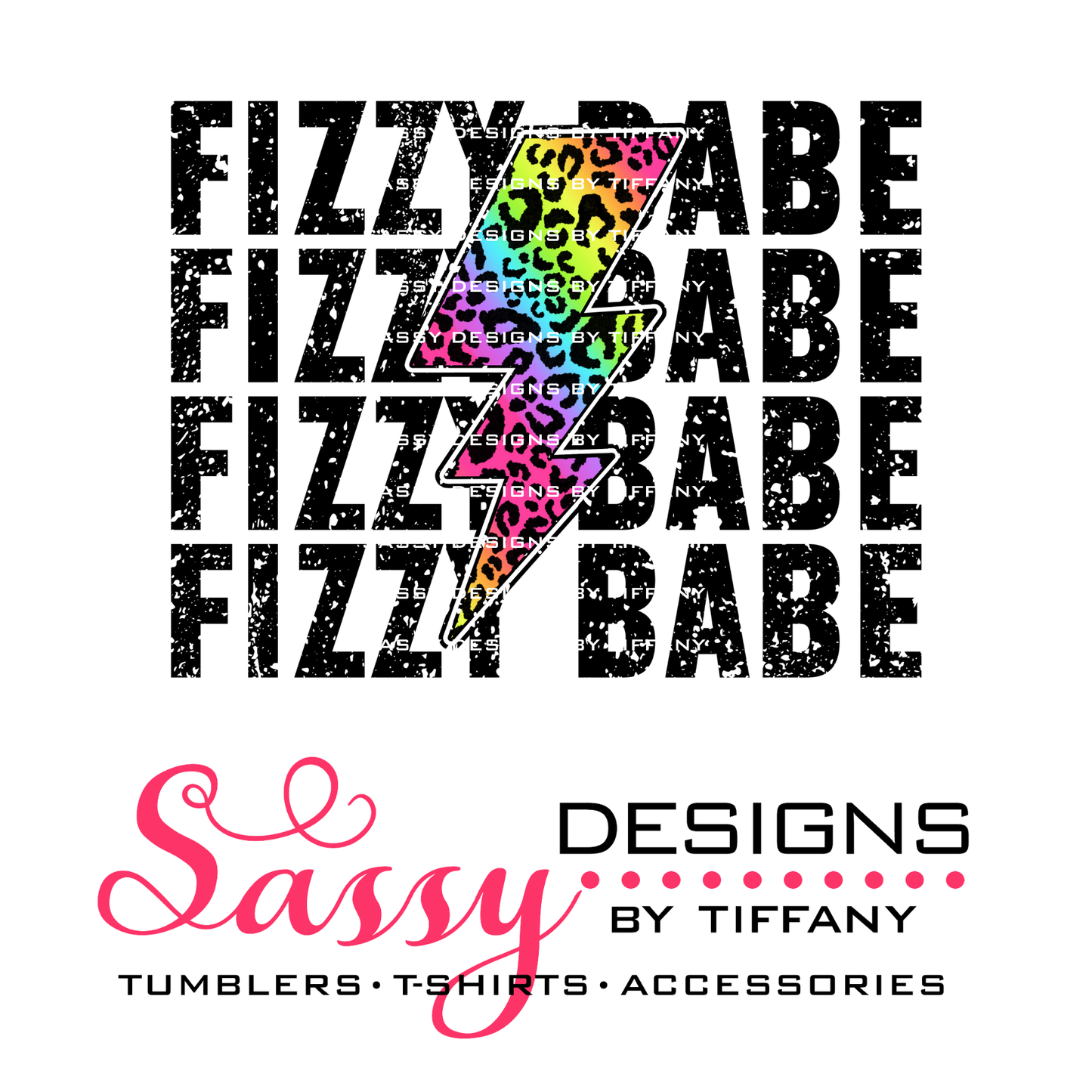 Fizzy Babe Leopard Lightning Bolt
