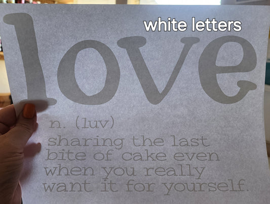 Love, Sharing the Last Piece of Cake