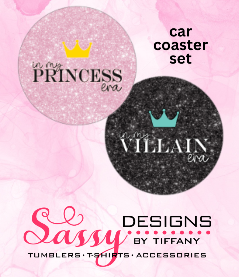 Villain/Princess Car Coaster Set