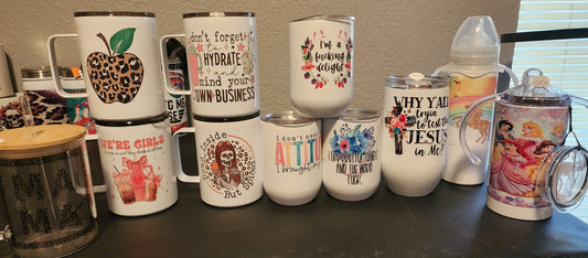 Misc Sublimation tumblers and mugs